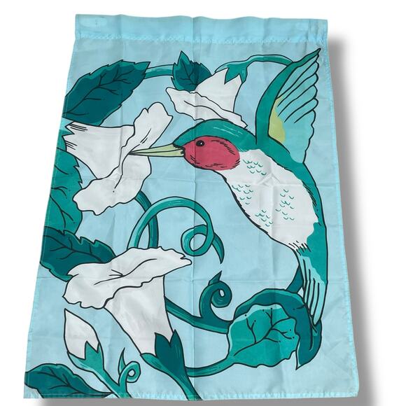 Vintage Hummingbird Flower House Garden Flag Dbl Side Pollinate New Creative 29" - Picture 5 of 12